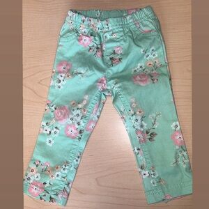 Floral Neon Green Girl Bottoms